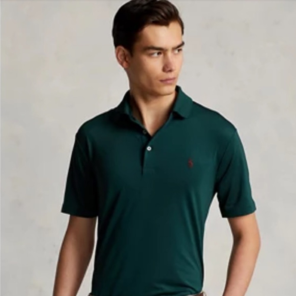 NWT Polo Ralph Lauren The Iconic Mesh Polo Shirt - College Green